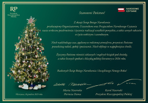 Życzenia od pary prezydenckiej