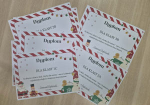 Dyplomy dla uczestników konkursu