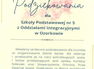 Podziękowania