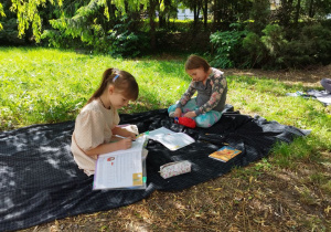 Lekcja matematyki w plenerze - klasa III B
