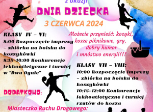 Szkolna Spartakiada Lekkoatletyczna z okazji Dnia Dziecka