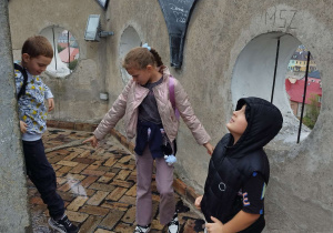 Klasa IIa i II b podczas wycieczki