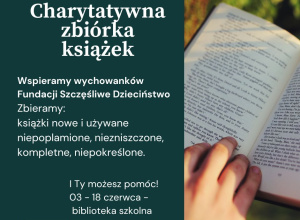 Charytatywna zbiórka książek na Fundację Szczęśliwe Dzieciństwo