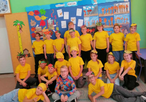 Dzień Uśmiechu w 3a, odwiedziny kolegi z klasy 1