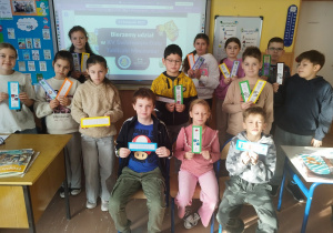 Smerfy z klasy 3b podczas Dnia Tabliczki Mnożenia