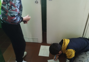 Smerfy z klasy 3b podczas Dnia Tabliczki Mnożenia