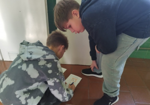 Smerfy z klasy 3b podczas Dnia Tabliczki Mnożenia