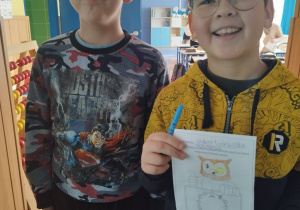 Smerfy z klasy 3b podczas Dnia Tabliczki Mnożenia