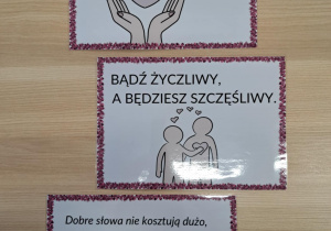 Hasła zdobiące klasę w Tygodniu życzliwości