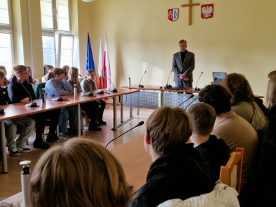 Wizyta ósmoklasistów w Urzędzie Miasta Ozorków