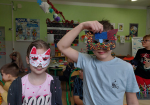 Maski wykonane przez dzieci