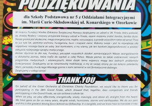 Podziękowanie WOŚP