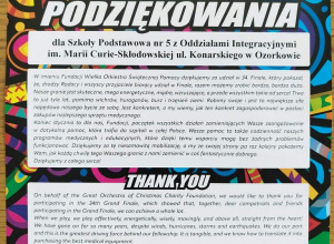 Podziękowanie od WOŚP