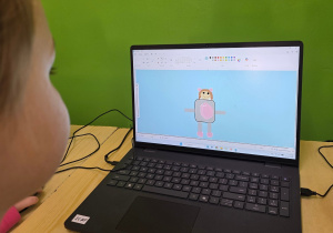 Uczennica narysowała ekostrój.