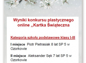 Rozstrzygnięcie konkursu plastycznego