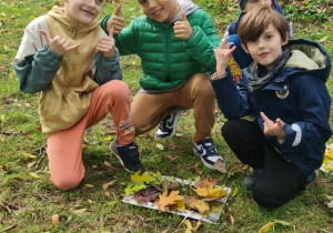 Oskar, Natan, Gabryś i Janek są zachwyceni swoja kompozycją