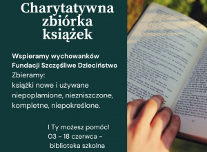 Charytatywna zbiórka książek na Fundację Szczęśliwe Dzieciństwo