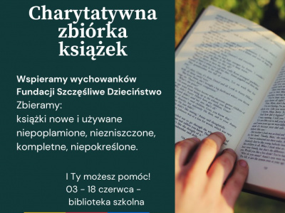 Charytatywna zbiórka książek na Fundację Szczęśliwe Dzieciństwo