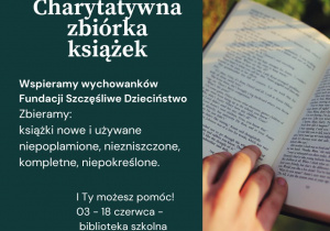 Charytatywna zbiórka książek na Fundację Szczęśliwe Dzieciństwo