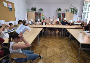 Uczestnicy warsztatów „Czekoladowa planeta – podróż do krainy słodkości”