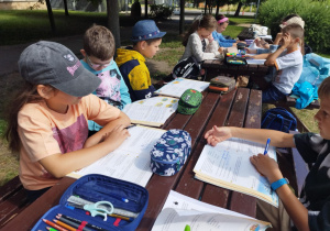 Klasa 2b podczas akcji "Pusta klasa"