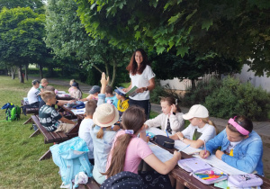 Klasa 2b podczas akcji "Pusta klasa"